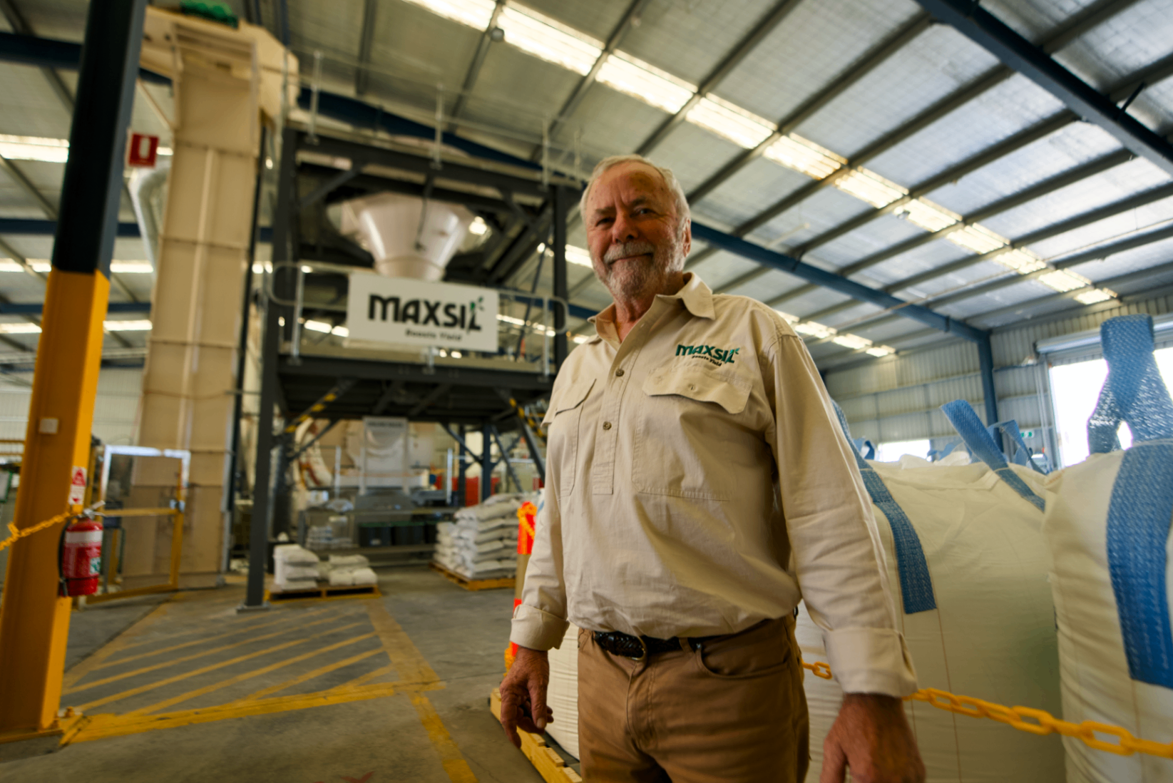 David Archer, founder of MaxSil, at the Brendale production facility